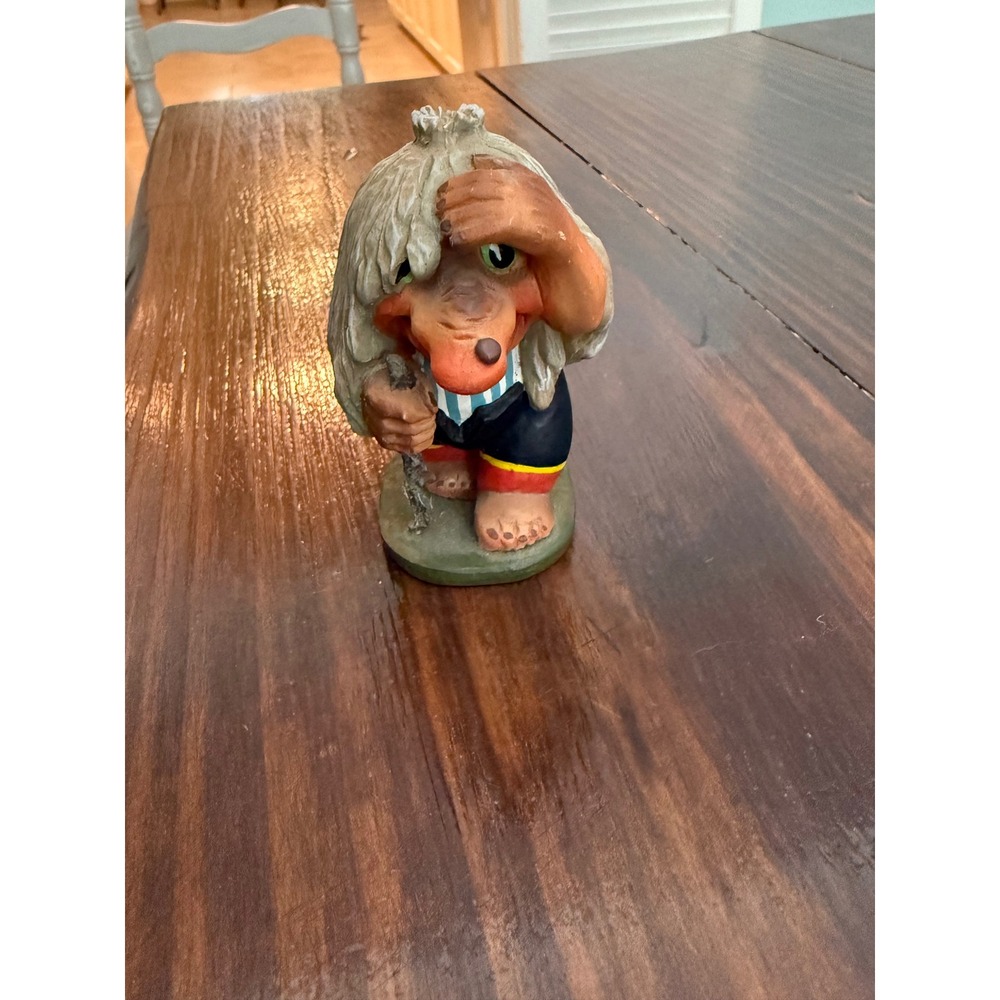 Vintage Henning Norway Troll Figurine Hand Finished Folklore Collectible 4 Inch